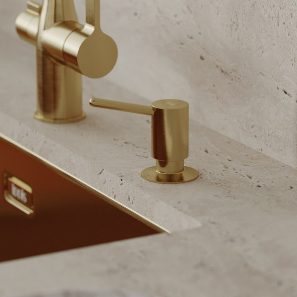 Дозатор для моющих средств для кухни Iddis Kitchen Line золотой (SDIMG00i59) Дозатор для моющих средств для кухни Iddis Kitchen Line золотой (SDIMG00i59)