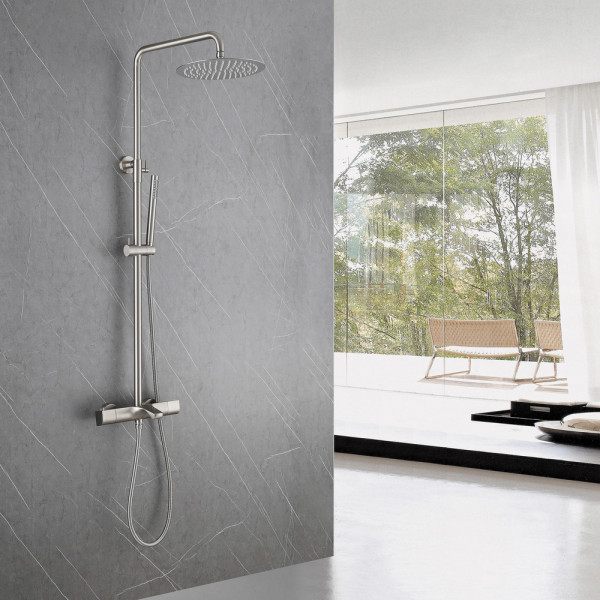 Душевая система Abber Thermostat с изливом сатин (AF8516SPL)