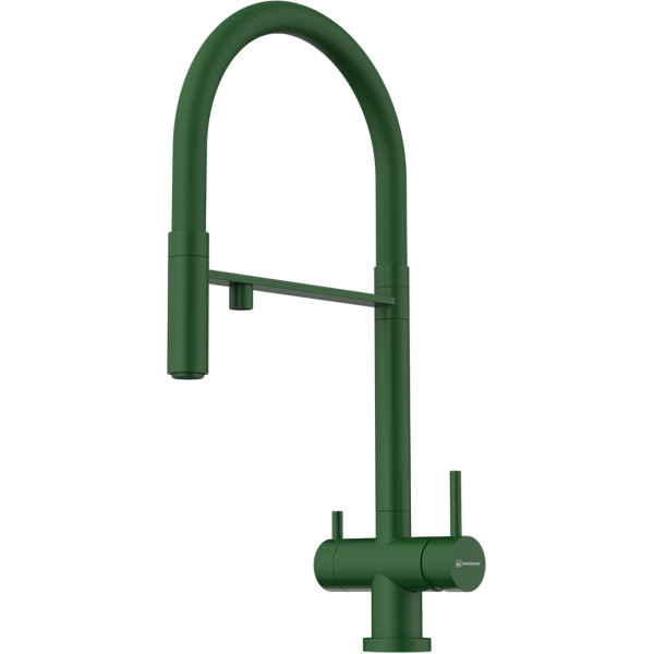 Смеситель для кухни Omoikiri Kanto-RG с переключателем на фильтр, с выдвижным изливом royal green (4994426)