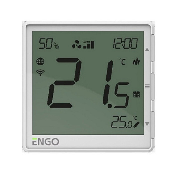 Терморегулятор Engo EFAN для внутрипольных конвекторов, Wi-Fi 24В (белый) (EFAN-24W)