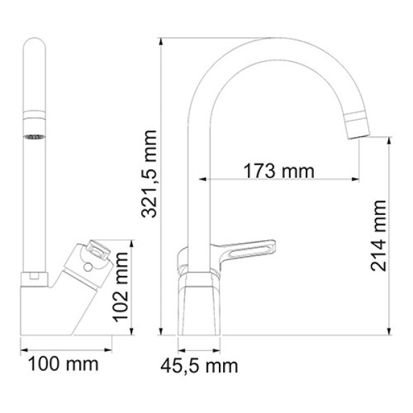 Смеситель для кухни WasserKRAFT Ruhr (24407)