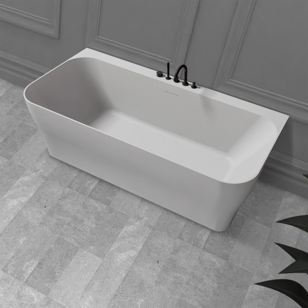 Ванна из искусственного камня Abber Stein 170x80 белая матовая (AS9616)