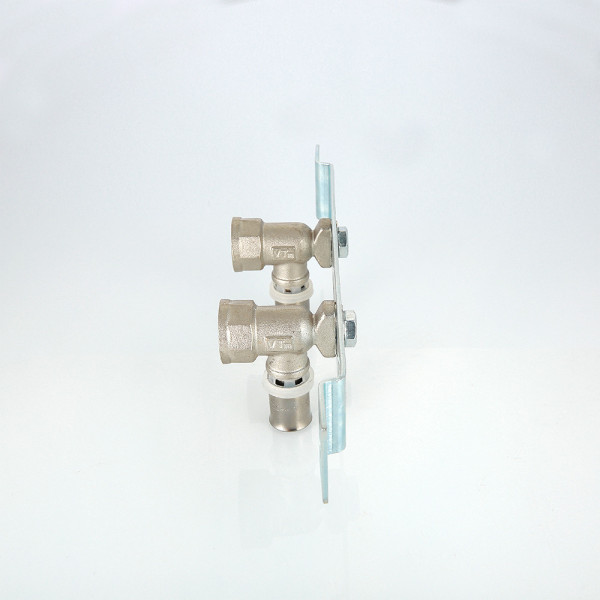 Водорозетка двойная 16x1/2" Valtec (пресс, никель) (VTm.224.N.001604) Водорозетка двойная 16x1/2" Valtec (пресс, никель) (VTm.224.N.001604)