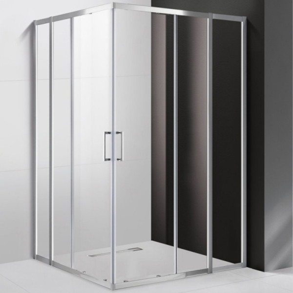 Душевой уголок Cezares Molveno 130x120x195 стекло прозрачное, профиль хром (MOLVENO-AH-22-130/120-C-Cr-IV)