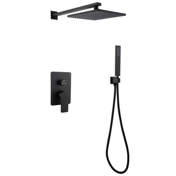 Душевая система Abber Weiss Insel черный матовый (AF8018B)