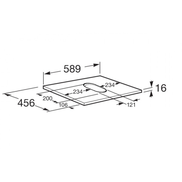 Столешница Roca The Gap 589x456x16 белая (A857418806)