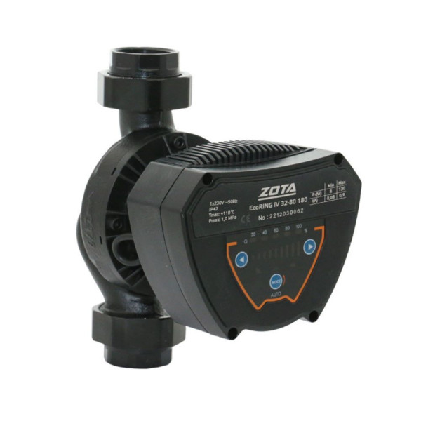 Насос циркуляционный ZOTA EcoRing IV 25/120 180 (с гайками) (ZR3631046205) Насос циркуляционный ZOTA EcoRing IV 25/120 180 (с гайками) (ZR3631046205)