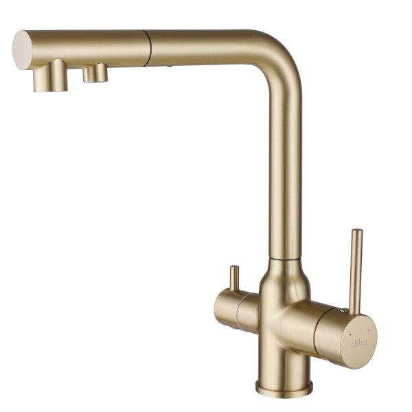 Смеситель для кухни Abber Emotion Золотой (AF8814G)