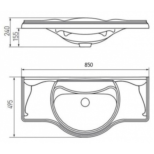 Раковина встраиваемая Roca America 85x49,5x24 белая (7.3272.0.60.0)
