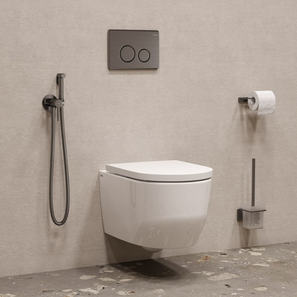 Смеситель с гигиеническим душем Iddis Axes графит матовый (005GMR0i08) Смеситель с гигиеническим душем Iddis Axes графит матовый (005GMR0i08)