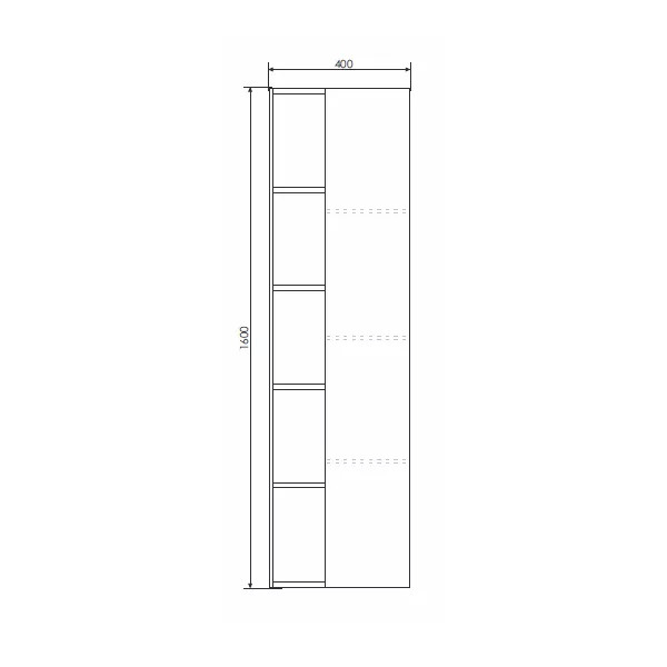 Пенал подвесной Comforty Милан 400x400x1600 белый глянцевый (00004136467)