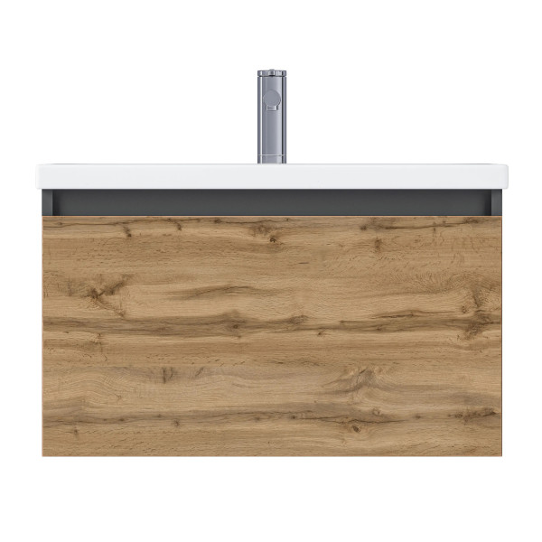 Тумба подвесная 1Marka Aris 690x447x400 антрацит/дуб крафт золотой (Ц0000042283)