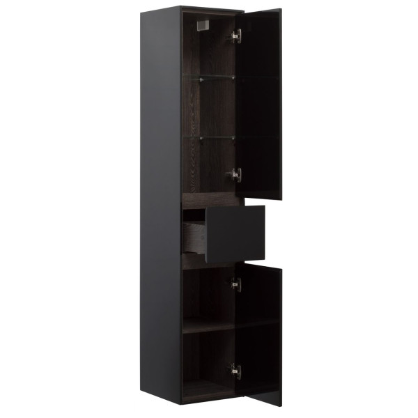 Пенал подвесной Aquanet Милан 35x33,4x175 черный, R (00306377) Пенал подвесной Aquanet Милан 35x33,4x175 черный, R (00306377)