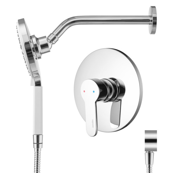 Смеситель для душа Swedbe Platta встраиваемый с душевой гарнитурой хром (5532) Смеситель для душа Swedbe Platta встраиваемый с душевой гарнитурой хром (5532)