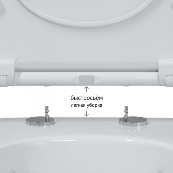 Унитаз подвесной Berges Ego Rimless 49 см сиденье дюропласт Toma Slim SO: микролифт (082111)