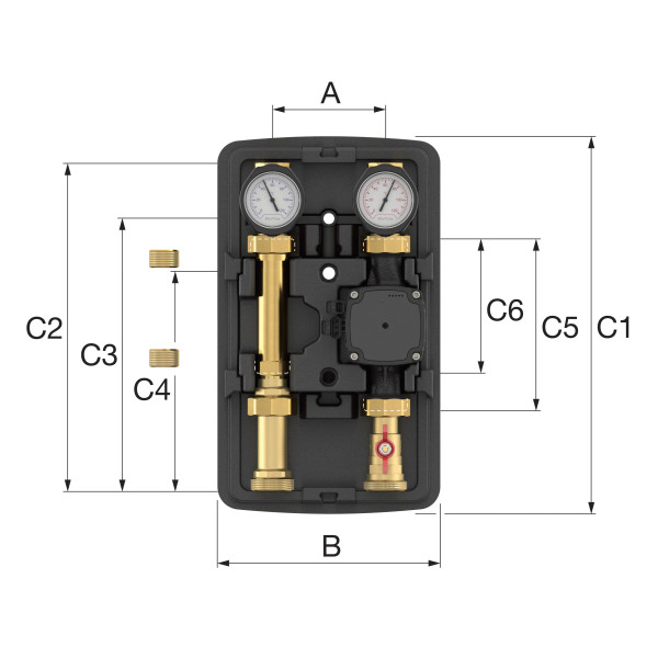 Насосная группа Meibes MeiFlow Top S UC-M DN25 (контур с возможностью теплового учета потребления) (M66911ZEA) Насосная группа Meibes MeiFlow Top S UC-M DN25 (контур с возможностью теплового учета потребления) (M66911ZEA)