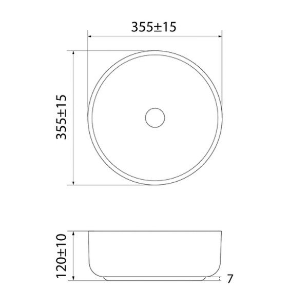 Раковина накладная Iddis Ray 35,5x35,5 белая матовая (RAYWM03i27)