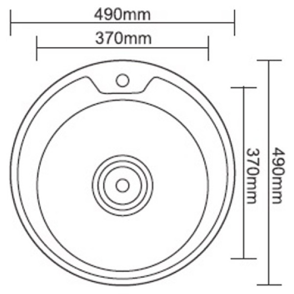 Мойка врезная Ledeme 490x170 (0,6мм) выпуск 3 1/2" глянцевая (L84949-6)