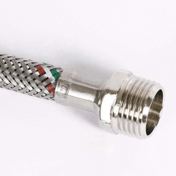 Подводка гибкая Uni-Fitt 400 мм 1/2" НВ DN 8 оплётка из нерж. стали (501S2004) Подводка гибкая Uni-Fitt 400 мм 1/2" НВ DN 8 оплётка из нерж. стали (501S2004)