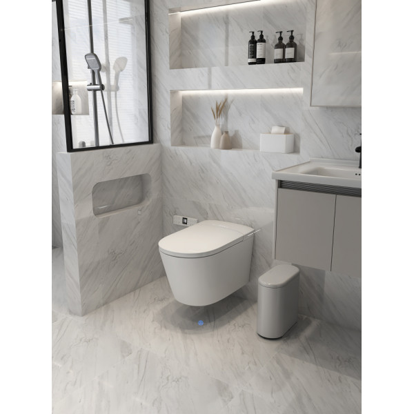 Унитаз-биде подвесной электронный Abber Bequem белый (AC1121S)