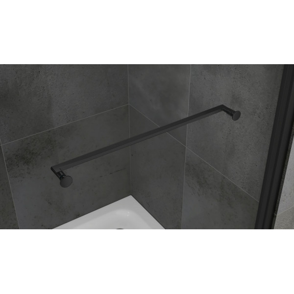 Душевой уголок Abber Diamant 100x195x100 стекло прозрачное, профиль черный (AG0A100B)