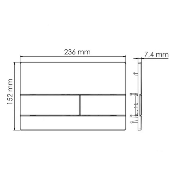 Клавиша смывная WasserKRAFT золото розовое (RG04)