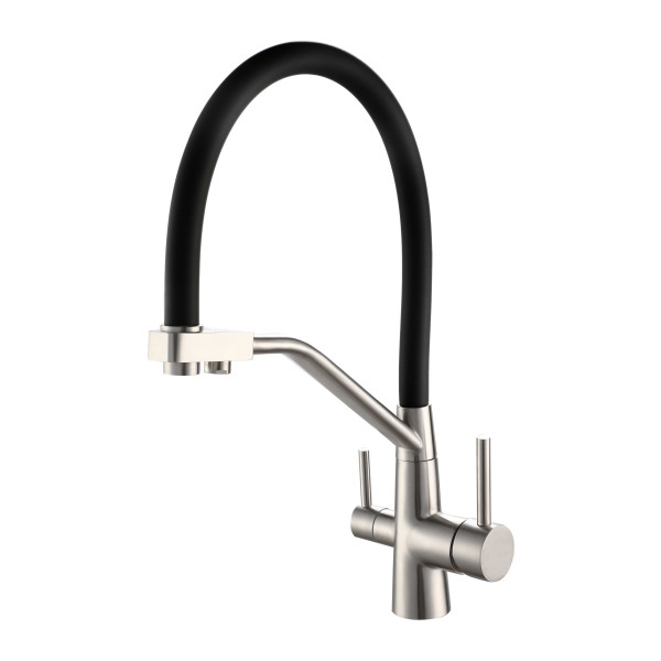 Смеситель для кухни Esko с подключением к фильтру черный (K25 B)