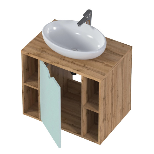 Тумба подвесная 1Marka 700x480x601,5 (дикий дуб натуральный Н1318 ST10 Egger) (Ц0000031345)