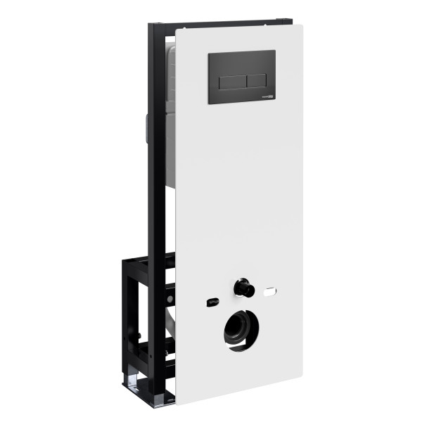 Инсталляция для унитаза WasserKRAFT Glan с клавишей смыва черный матовый (66TLT.010.ME.WH.MB03)