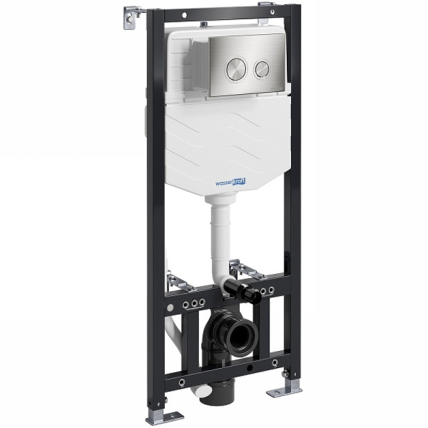 Инсталляция для подвесного унитаза WasserKRAFT Aller с клавишей (10TLT.010.ME.BN01) никель
