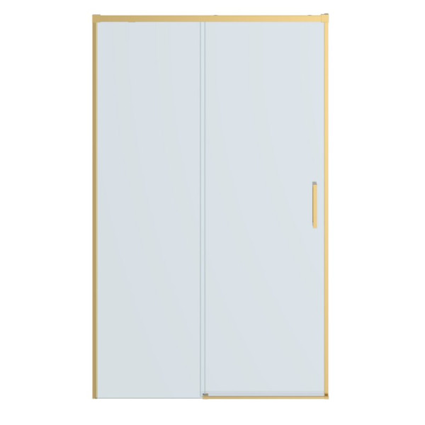 Душевая дверь Cezares Plane 151x195 стекло прозрачное, профиль золото брашированное (PLANE-BF-1-150-C-BORO)