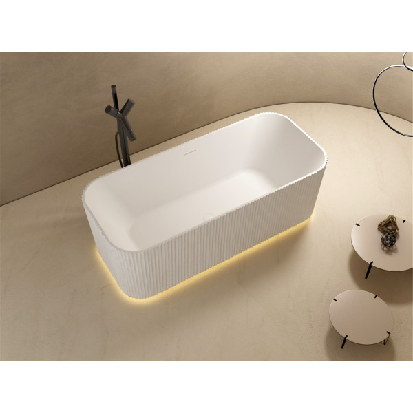 Ванна из искусственного камня Abber Stein 170x75 белая матовая (AS9663) Ванна из искусственного камня Abber Stein 170x75 белая матовая (AS9663)