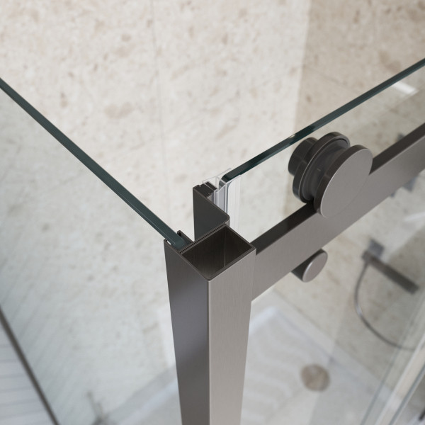 Душевой уголок BelBagno Marino 140x90x195 стекло прозрачное, профиль оружейная сталь матовая (MARINO-2-AH-1-140/90-C-GM)