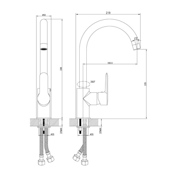 Смеситель для кухни Iddis Cuba (CUBSBJ0i05) Смеситель для кухни Iddis Cuba (CUBSBJ0i05)