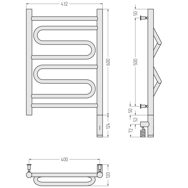 Полотенцесушитель электрический Сунержа Элегия 3.0 600x400 провод справа матовый чёрный (31-5819-6040) Полотенцесушитель электрический Сунержа Элегия 3.0 600x400 провод справа матовый чёрный (31-5819-6040)