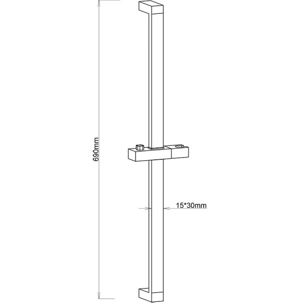 Душевая стойка Melodia Luxe Moderno d30, L690 (MKP25003C)