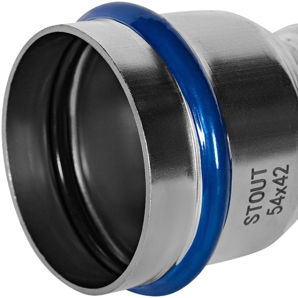 Муфта переходная 54х42 Stout SSS-2018 ВПр (нерж.ст., пресс) SSS-2018-005442