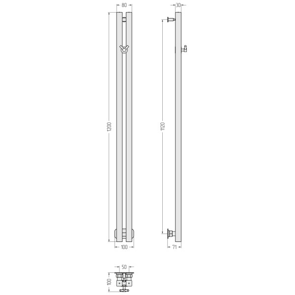 Полотенцесушитель водяной Сунержа Фьорд PRO 1200x50 матовый белый (30-0458-1250) Полотенцесушитель водяной Сунержа Фьорд PRO 1200x50 матовый белый (30-0458-1250)