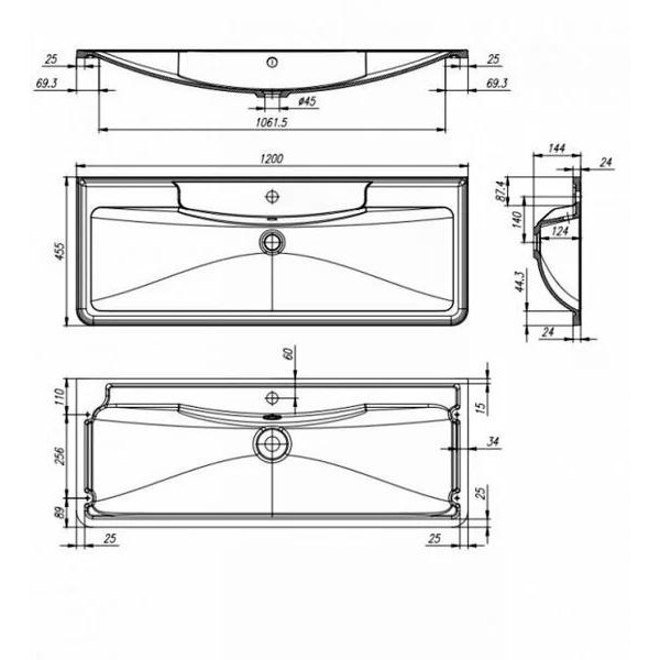 Тумба подвесная BelBagno Albano 1200x450x500 Rovere Nature Grigio/матовый (ALBANO-1200-2C-SO-RNG)