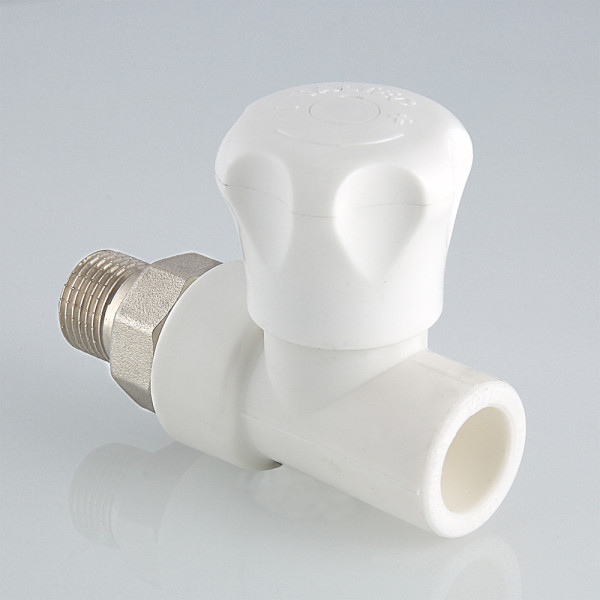 Клапан PP-R со сгоном прямой 20x1/2"Н Valtec (белый) VTp.717.V.02004