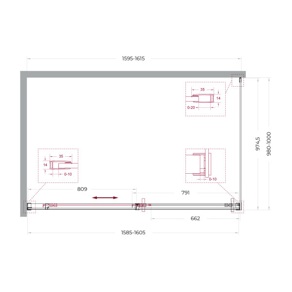Душевой уголок BelBagno Soft Close-1 160x100x200 стекло прозрачное, профиль хром глянцевый (SOFT_CLOSE-1-AH-1-160/100-C-Cr)