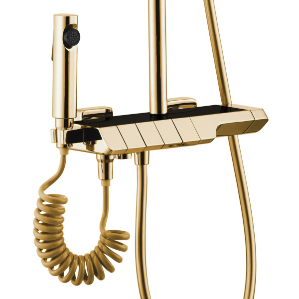 Душевая система термостатическая на четыре режима Rea Rob Gold (REA-P6625)