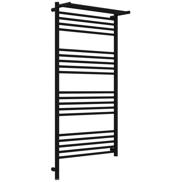 Полотенцесушитель электрический Сунержа Богема 3.1 1200x600 с полочкой провод слева матовый чёрный (31-6006-1260)