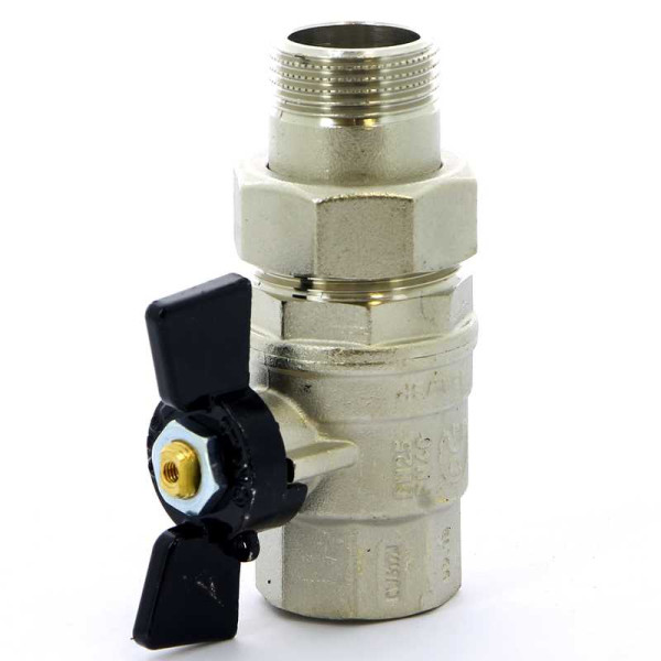 Кран Bugatti 1" шаровый со сгоном Oregon 322 (черная бабочка) (03220037) Кран Bugatti 1" шаровый со сгоном Oregon 322 (черная бабочка) (03220037)