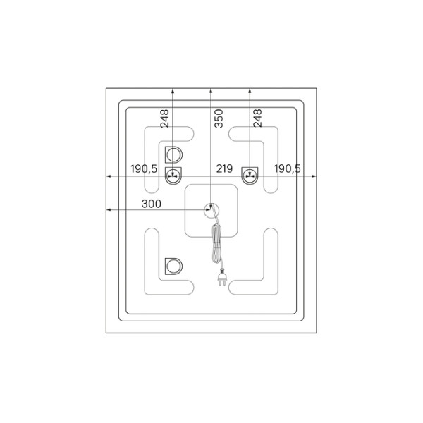 Зеркало с подсветкой Iddis Oxford 70x60 (ЗЛП111)