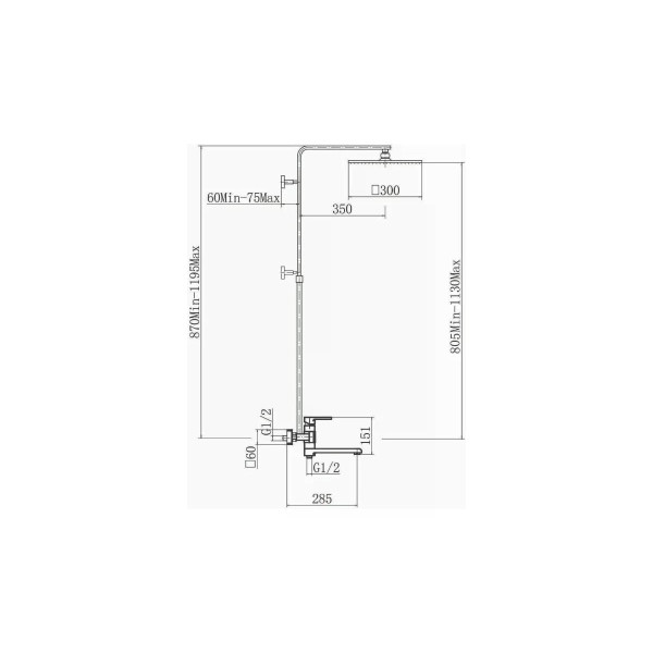 Душевая система Fashun хром (A2415)