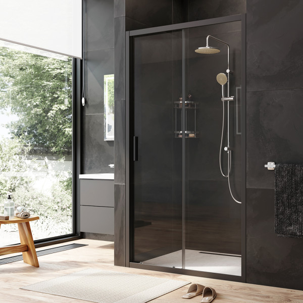 Душевая дверь AM.PM Gem 110x195 стекло прозрачное, профиль черный (W90G-110-1-195BT) Душевая дверь AM.PM Gem 110x195 стекло прозрачное, профиль черный (W90G-110-1-195BT)