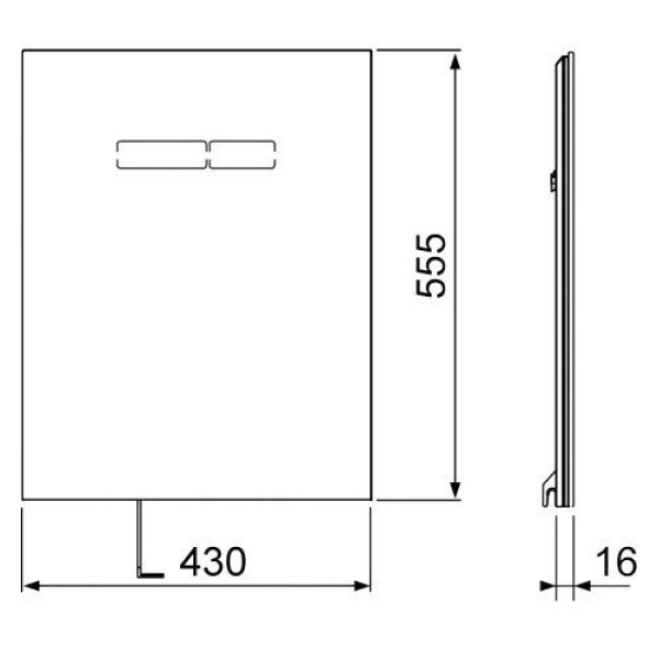 Клавиша смывная Tece TECElux Белый (9650002) Клавиша смывная Tece TECElux Белый (9650002)