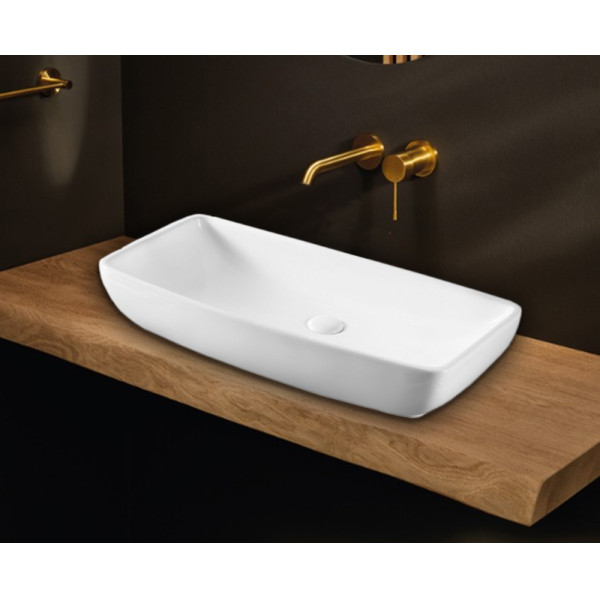 Раковина накладная Azario Loretti 60x13x38,5 белая (AZ-4959B)