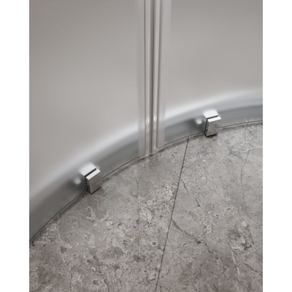 Душевой уголок Cezares Molveno 130x120x195 стекло матовое рифленое, профиль хром (MOLVENO-RH-22-130/120-P-Cr)